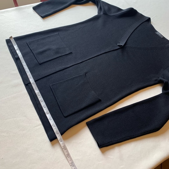 Vintage Liz Claiborne Collection black one button cardigan size S-M - Picture 7 of 12